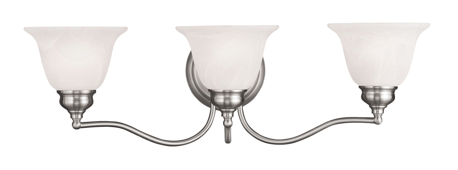 Livex Lighting 1353-91 Three Light Bath Vanity, Brushed Nickel