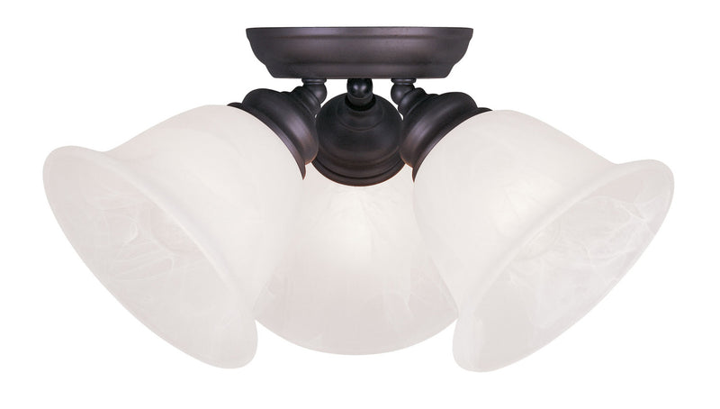 Livex Lighting 1358-07 Three Light Ceiling Mount, Bronze