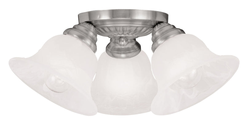 Livex Lighting 1529-91 Three Light Ceiling Mount, Brushed Nickel