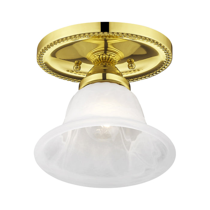 Livex Lighting 1530-02 One Light Ceiling Mount, Polished Brass