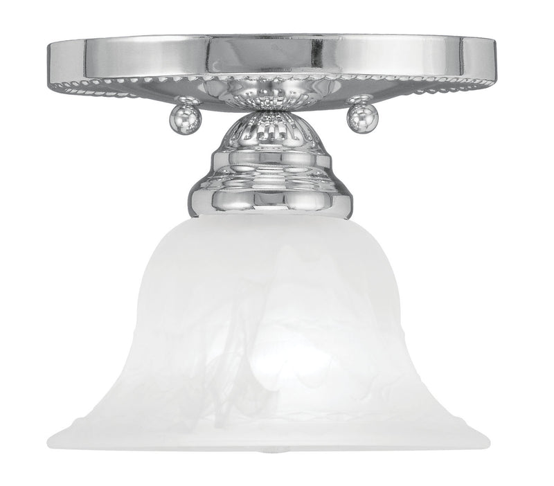 Livex Lighting 1530-05 One Light Ceiling Mount, Polished Chrome