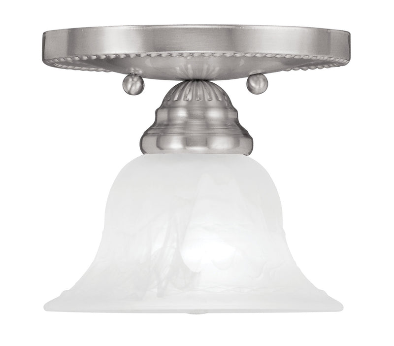 Livex Lighting 1530-91 One Light Ceiling Mount, Brushed Nickel