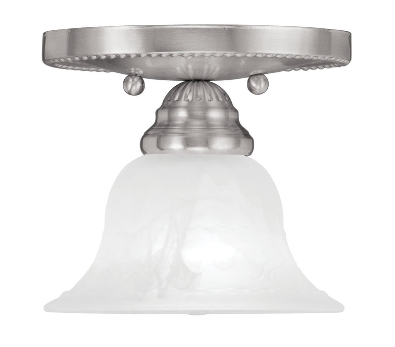 Livex Lighting 1530-91 One Light Ceiling Mount, Brushed Nickel