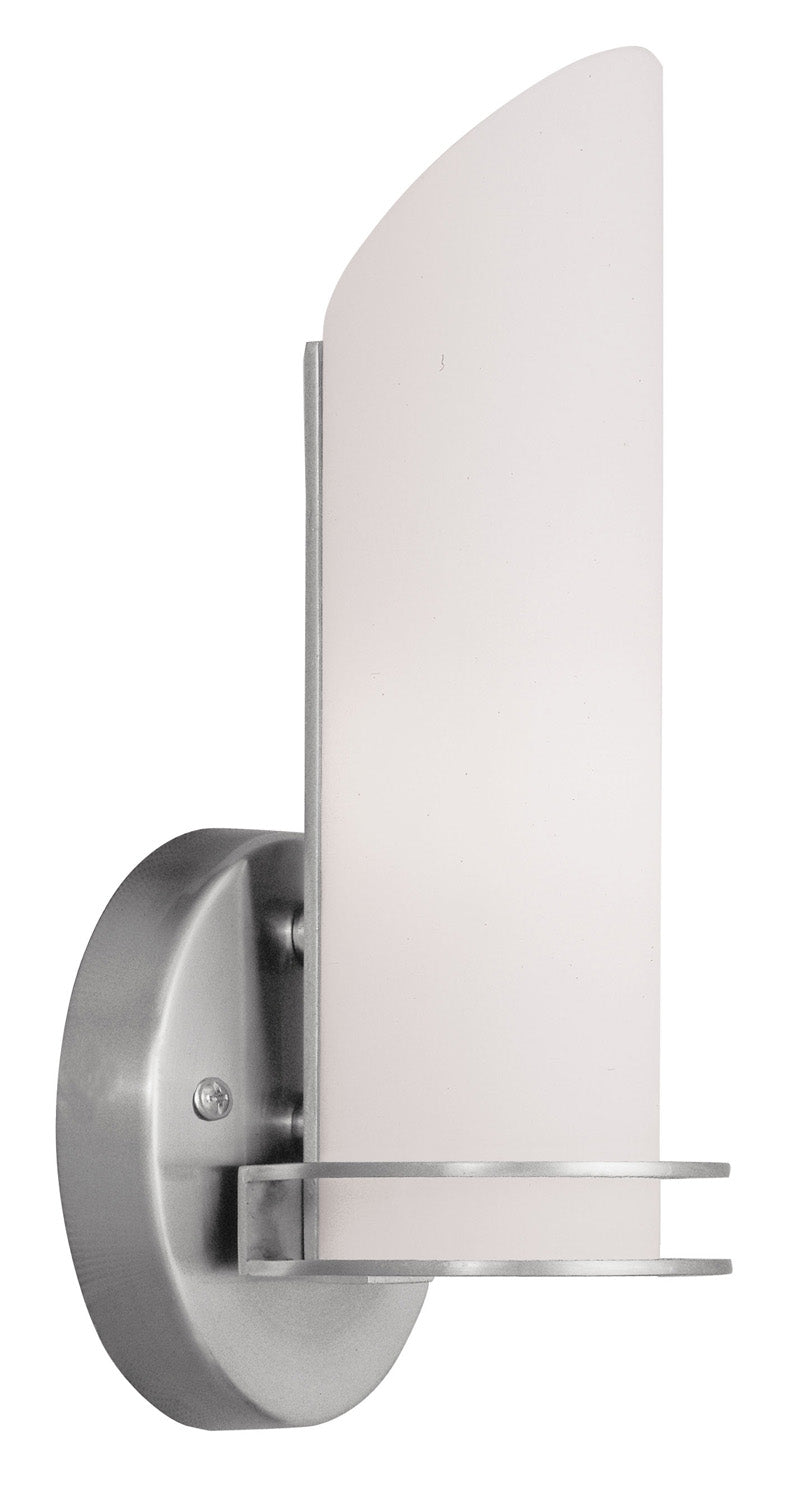 Livex Lighting 1902-91 One Light Bath Light/Wall Sconce, Brushed Nickel