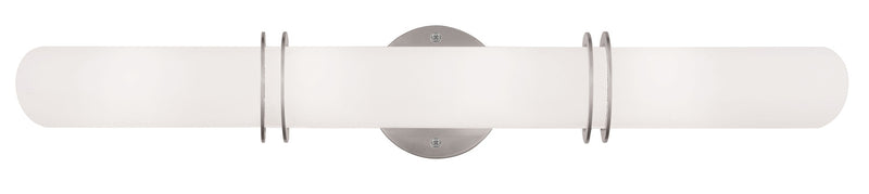 Livex Lighting 1904-91 Four Light Bath Vanity, Brushed Nickel