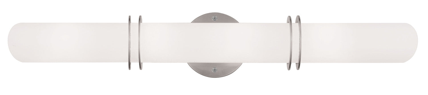 Livex Lighting 1904-91 Four Light Bath Vanity, Brushed Nickel