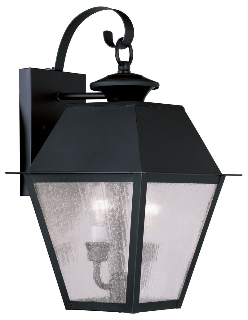 Livex Lighting 2165-04 Two Light Outdoor Wall Lantern, Black