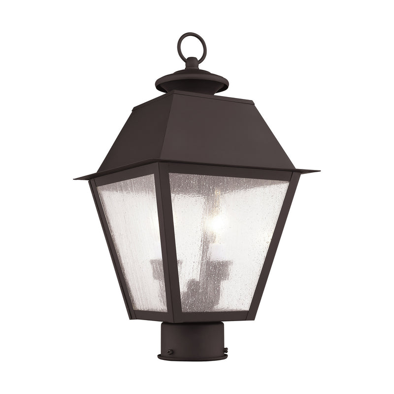 Livex Lighting 2166-07 Two Light Outdoor Post Lantern, Bronze