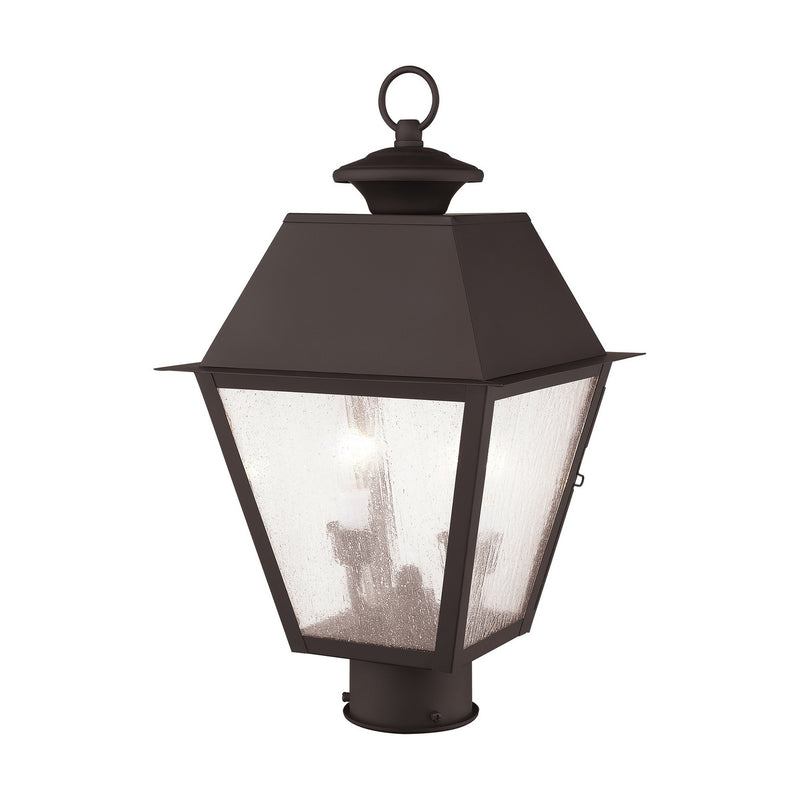 Livex Lighting 2166-07 Two Light Outdoor Post Lantern, Bronze