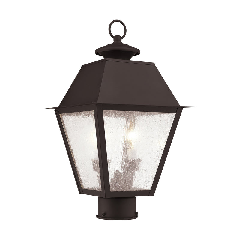 Livex Lighting 2166-07 Two Light Outdoor Post Lantern, Bronze