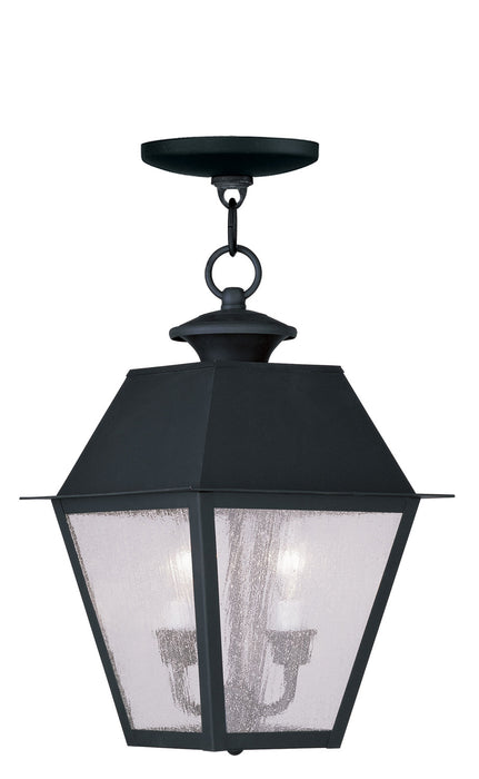 Livex Lighting 2167-04 Two Light Outdoor Pendant, Black