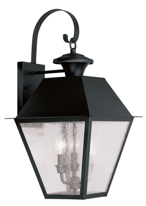 Livex Lighting 2168-04 Three Light Outdoor Wall Lantern, Black