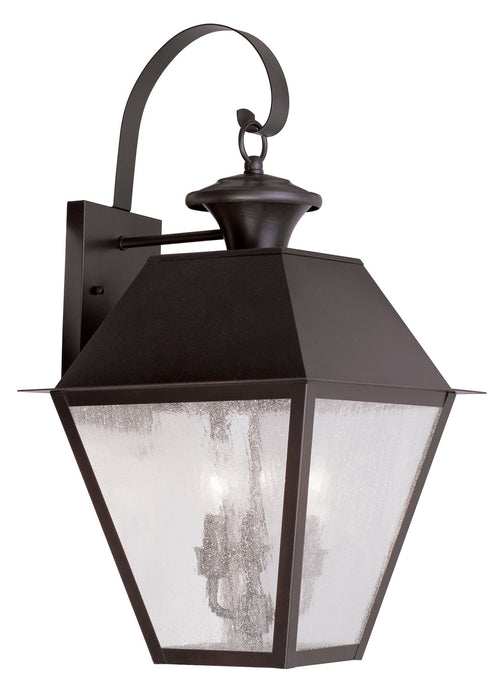 Livex Lighting 2168-07 Three Light Outdoor Wall Lantern, Bronze