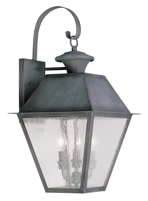 Livex Lighting 2168-61 Three Light Outdoor Wall Lantern, Charcoal