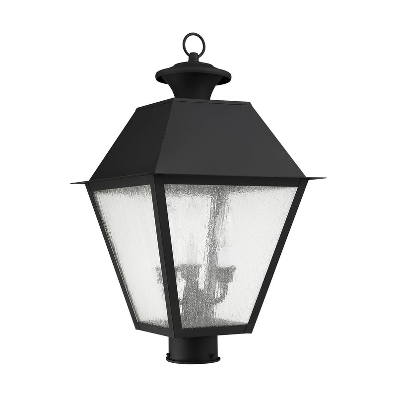 Livex Lighting 2169-04 Three Light Post-Top Lanterm, Black