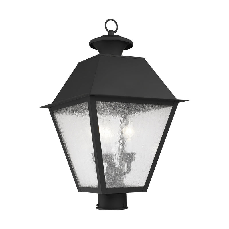 Livex Lighting 2169-04 Three Light Post-Top Lanterm, Black