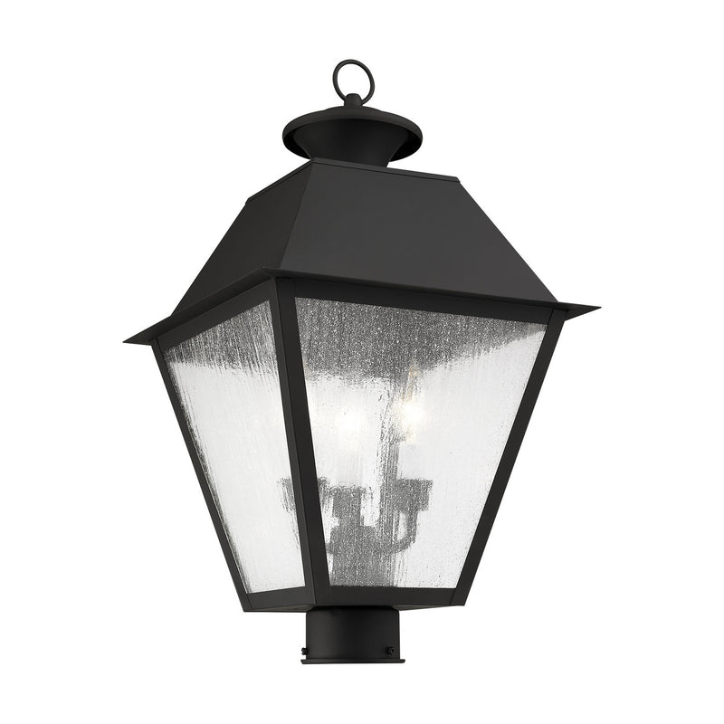 Livex Lighting 2169-04 Three Light Post-Top Lanterm, Black