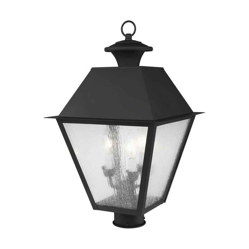 Livex Lighting 2169-04 Three Light Post-Top Lanterm, Black