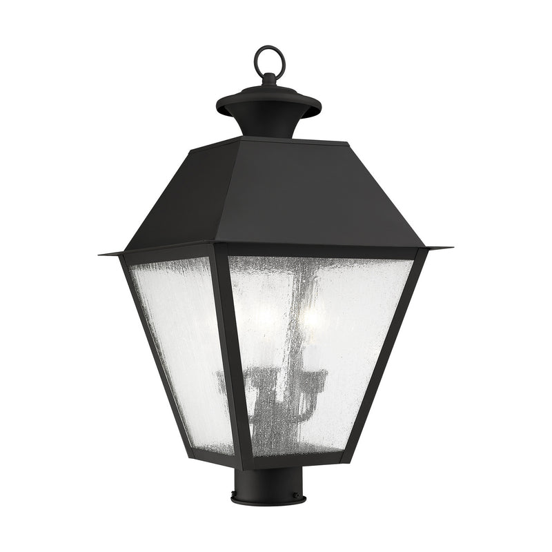 Livex Lighting 2169-04 Three Light Post-Top Lanterm, Black