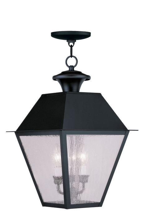 Livex Lighting 2170-04 Three Light Outdoor Pendant, Black