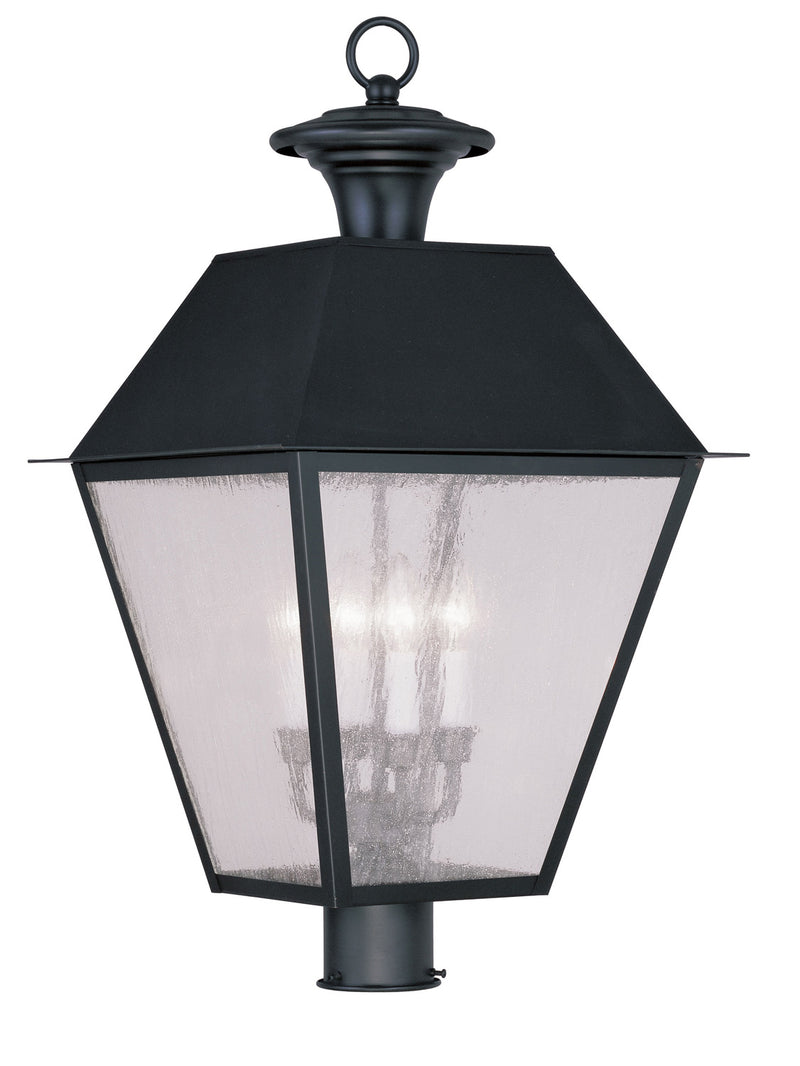 Livex Lighting 2173-04 Four Light Outdoor Post Lantern, Black