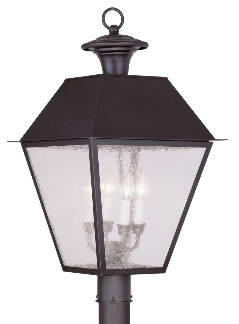 Livex Lighting 2173-07 Four Light Outdoor Post Lantern, Bronze