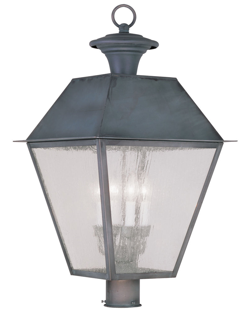 Livex Lighting 2173-61 Four Light Outdoor Post Lantern, Charcoal