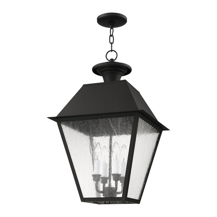 Livex Lighting 2174-04 Four Light Outdoor Pendant, Black