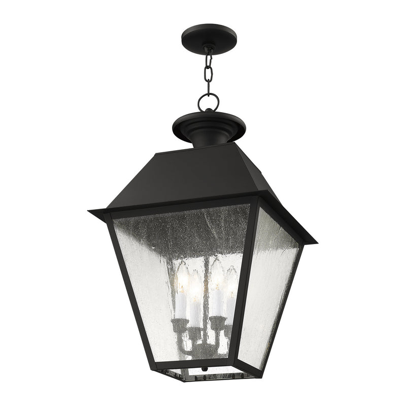Livex Lighting 2174-04 Four Light Outdoor Pendant, Black