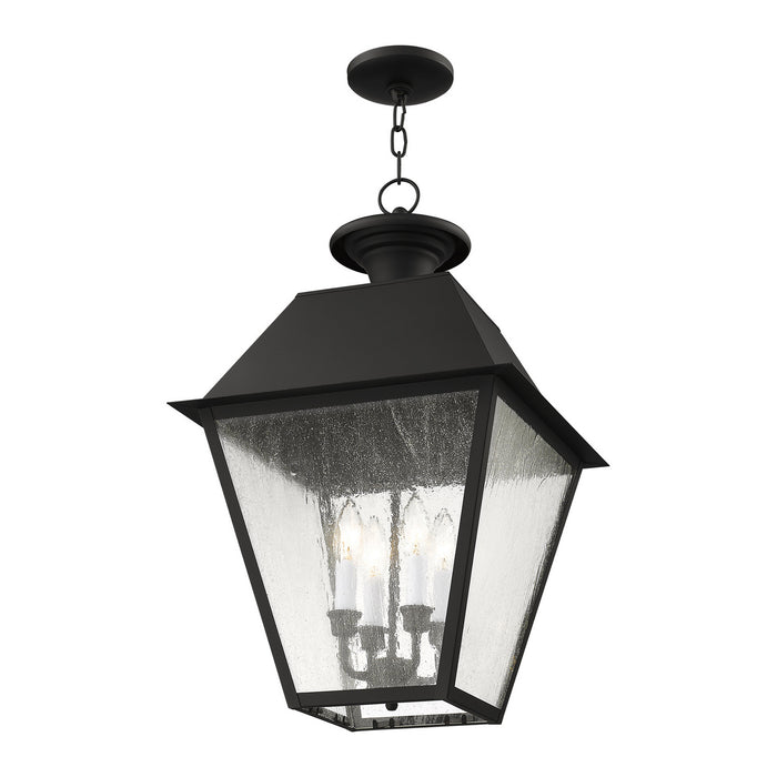Livex Lighting 2174-04 Four Light Outdoor Pendant, Black