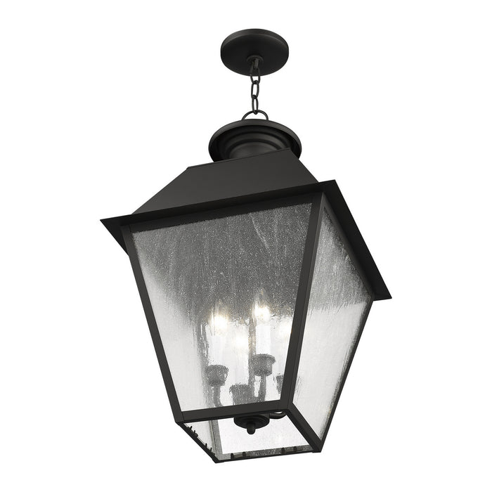 Livex Lighting 2174-04 Four Light Outdoor Pendant, Black