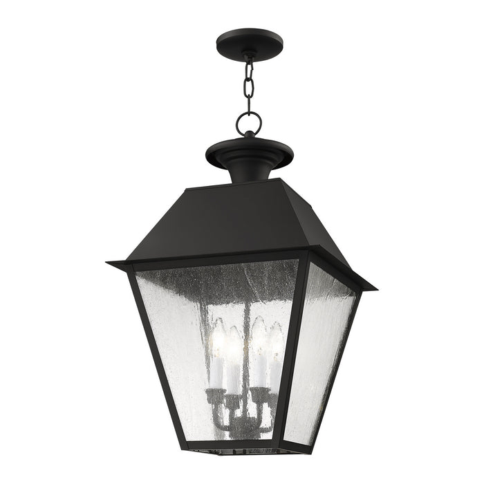 Livex Lighting 2174-04 Four Light Outdoor Pendant, Black