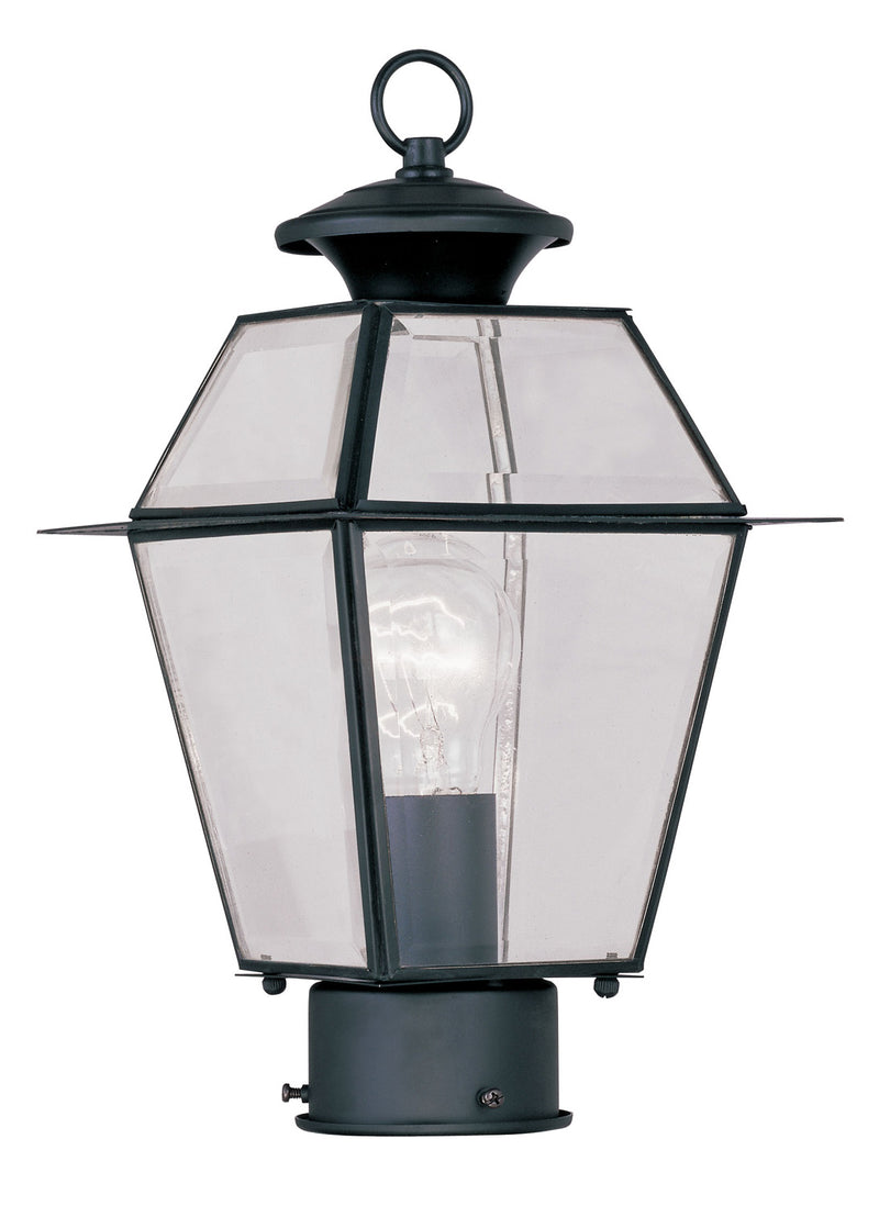 Livex Lighting 2182-04 One Light Outdoor Post-Top Lanterm, Black