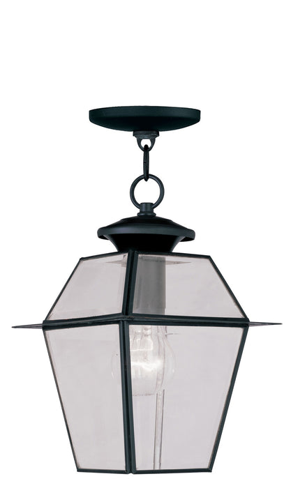 Livex Lighting 2183-04 One Light Outdoor Pendant, Black