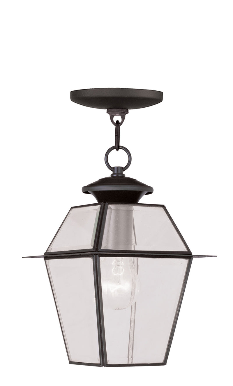 Livex Lighting 2183-07 One Light Outdoor Pendant, Bronze