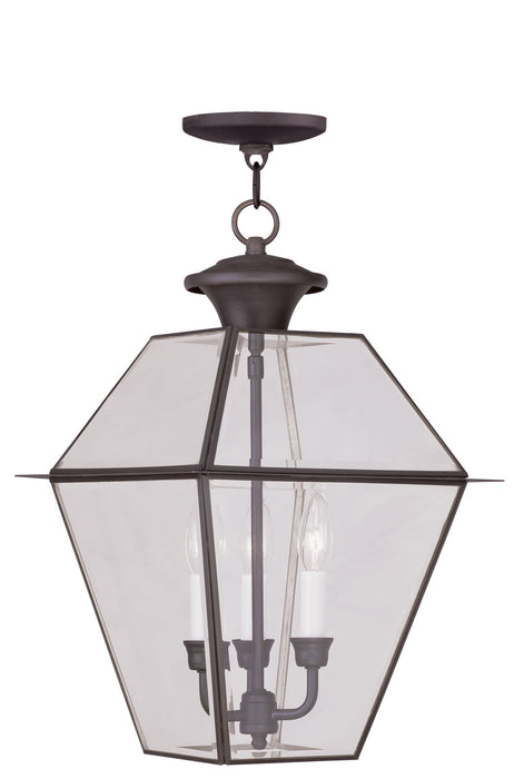 Livex Lighting 2385-07 Three Light Outdoor Pendant, Bronze