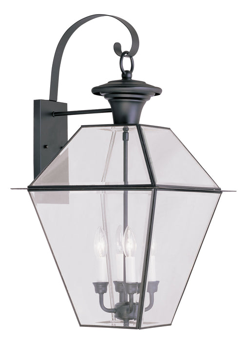 Livex Lighting 2386-04 Four Light Outdoor Wall Lantern, Black
