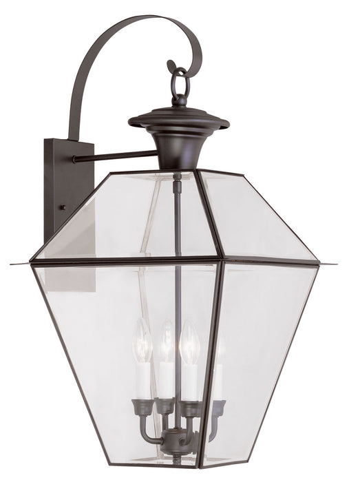 Livex Lighting 2386-07 Four Light Outdoor Wall Lantern, Bronze