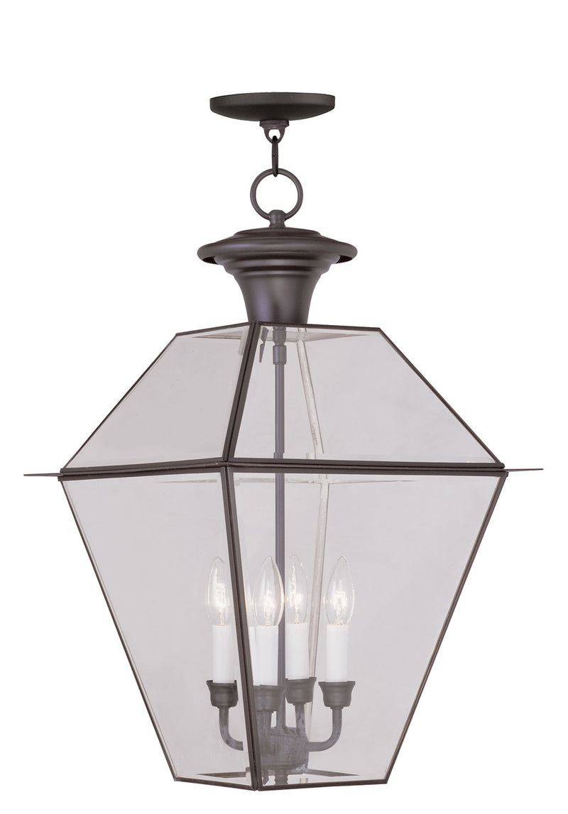 Livex Lighting 2387-07 Four Light Outdoor Pendant, Bronze