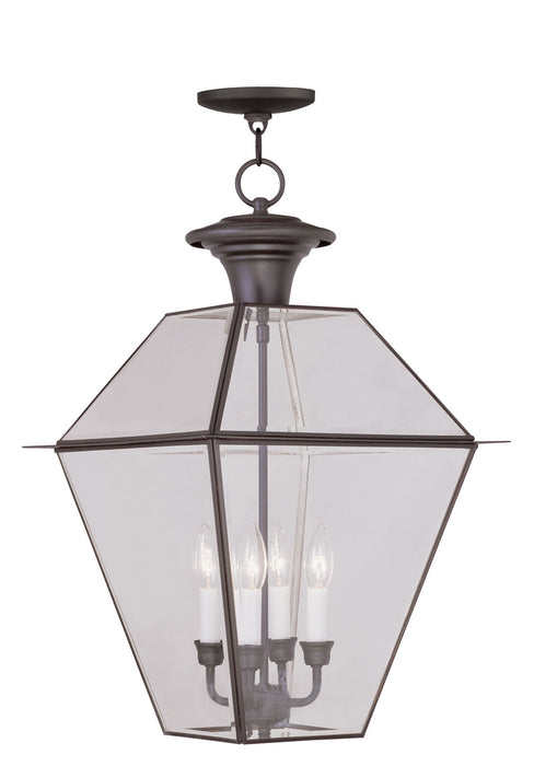 Livex Lighting 2387-07 Four Light Outdoor Pendant, Bronze