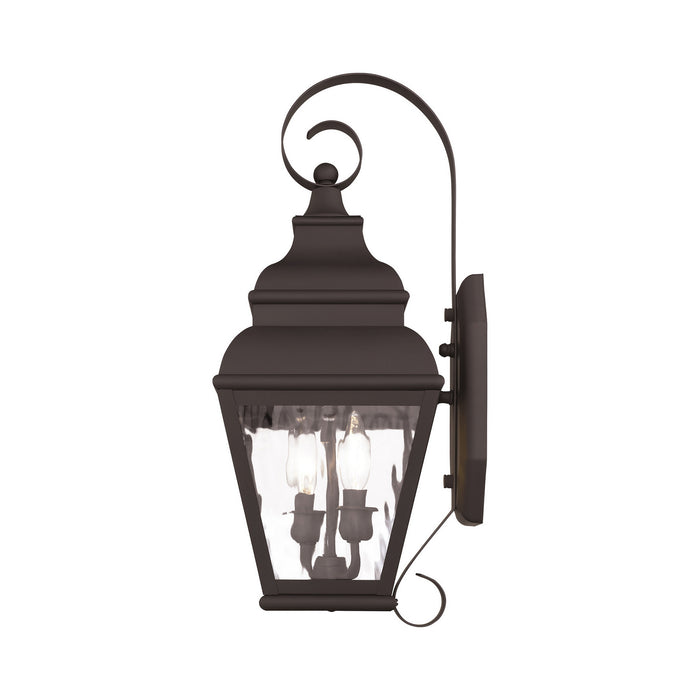 Livex Lighting 2602-07 Two Light Outdoor Wall Lantern, Bronze