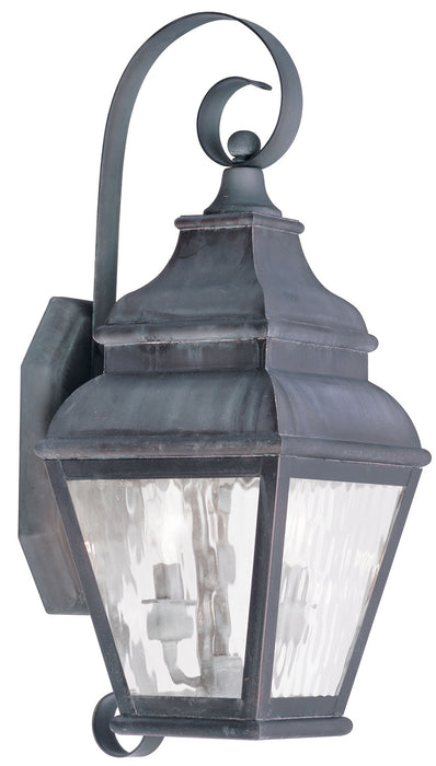 Livex Lighting 2602-61 Two Light Outdoor Wall Lantern, Charcoal