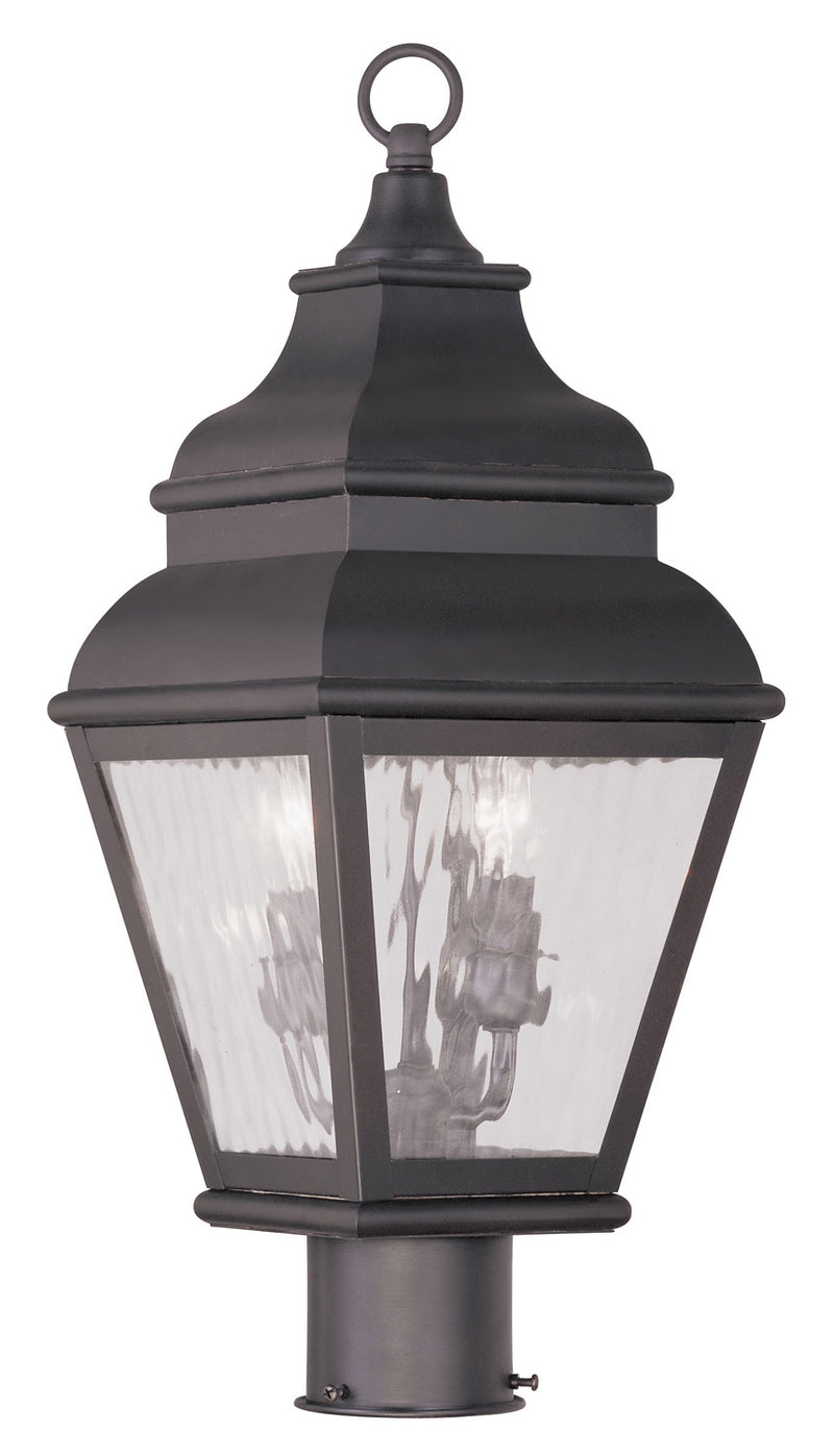 Livex Lighting 2603-07 Two Light Outdoor Post Lantern, Bronze
