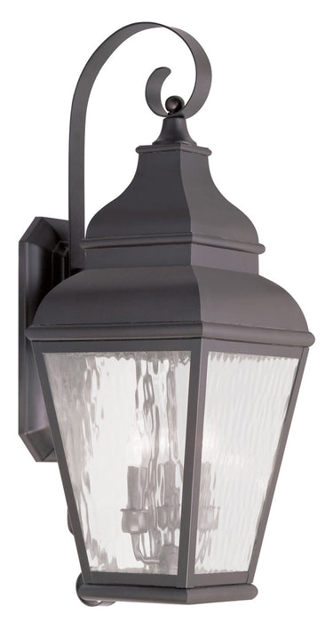 Livex Lighting 2605-07 Three Light Outdoor Wall Lantern, Bronze