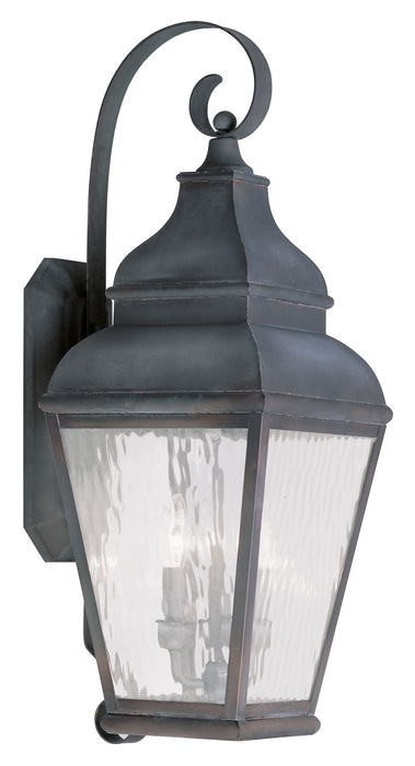 Livex Lighting 2605-61 Three Light Outdoor Wall Lantern, Charcoal