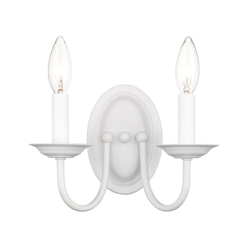Livex Lighting 4152-03 Two Light Wall Sconce, White