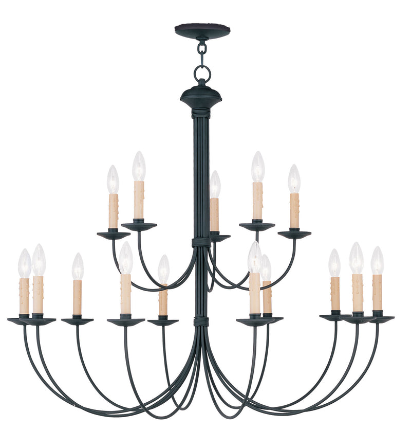 Livex Lighting 4460-04 15 Light Chandelier, Black