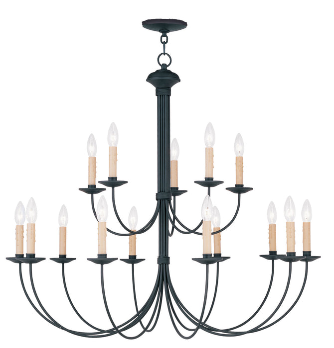 Livex Lighting 4460-04 15 Light Chandelier, Black