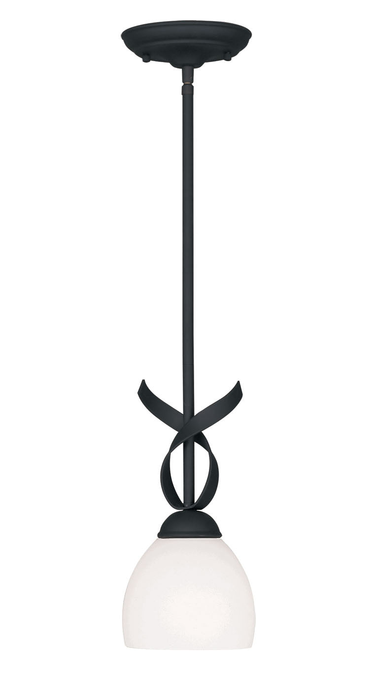 Livex Lighting 4750-04 One Light Mini Pendant, Black