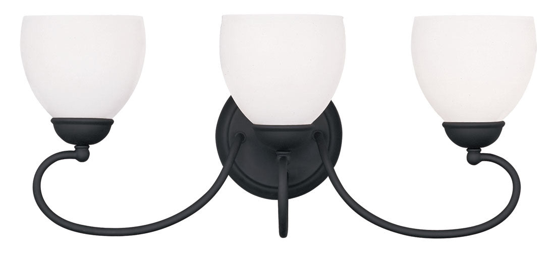 Livex Lighting 4753-04 Three Light Bath Vanity, Black